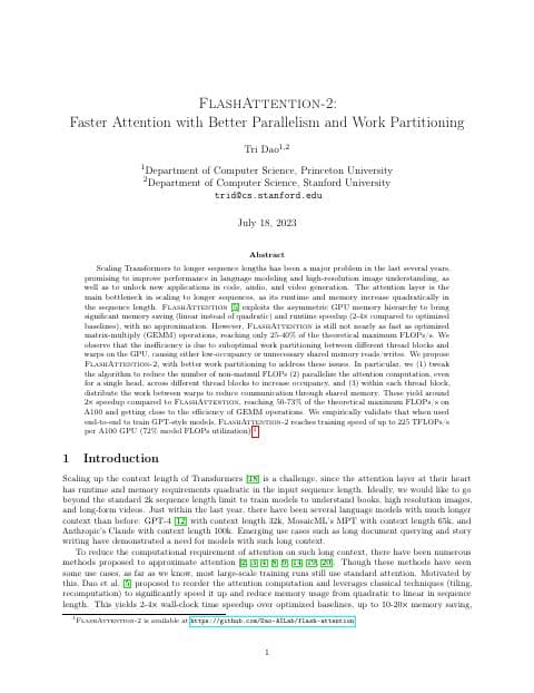Cover of FlashAttention-2